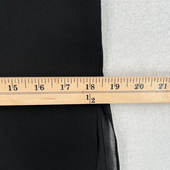 VINCE Silk Dress Womens Small Black Sleeveless Layered Shift Crew Knee Length - Picture 14 of 16